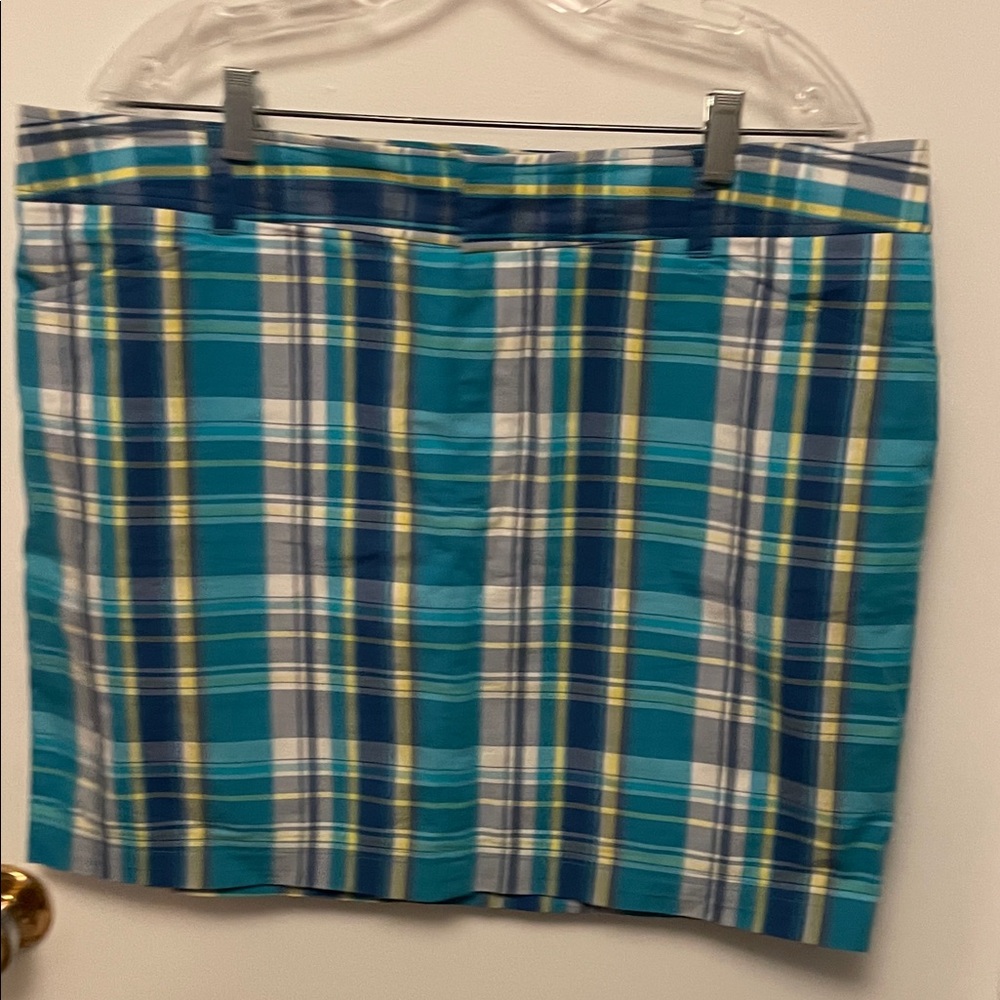 Women’s Chaps Cotton Plaid Skirt Size 16